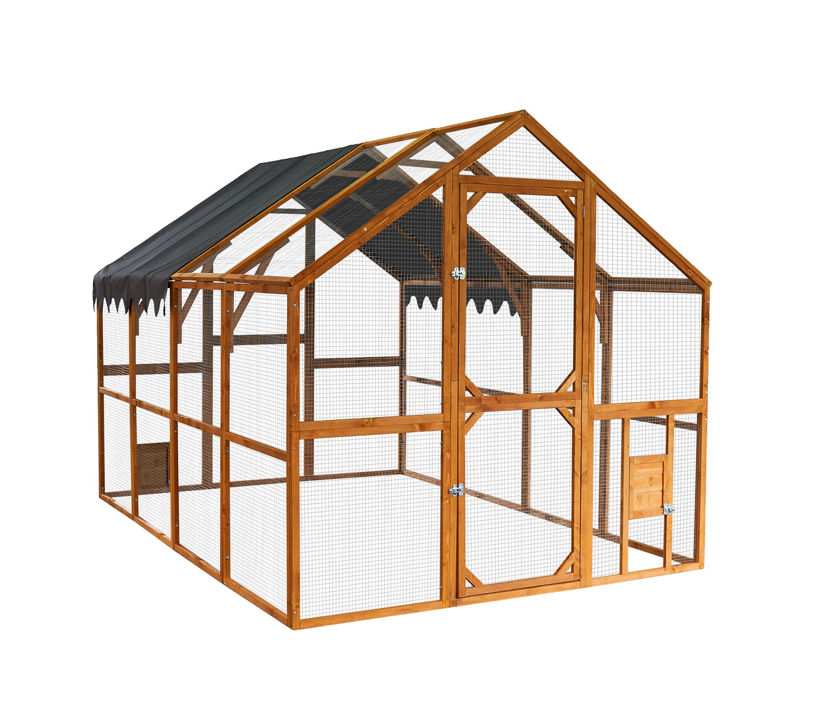 Outdoor Iron Chicken Coop And Pet Playpen With Waterproof Cover