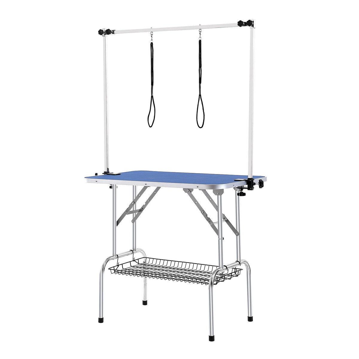 Foldable Pet Grooming Table With Dual Arms And Clamp