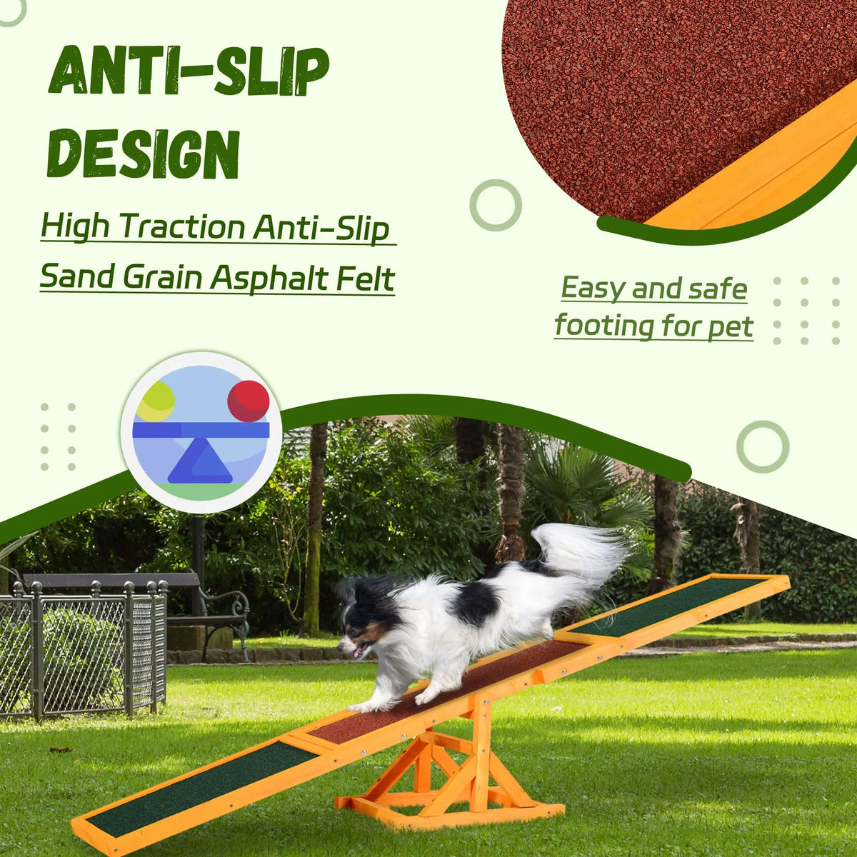 Professional Wooden Dog Agility Seesaw For Outdoor Training