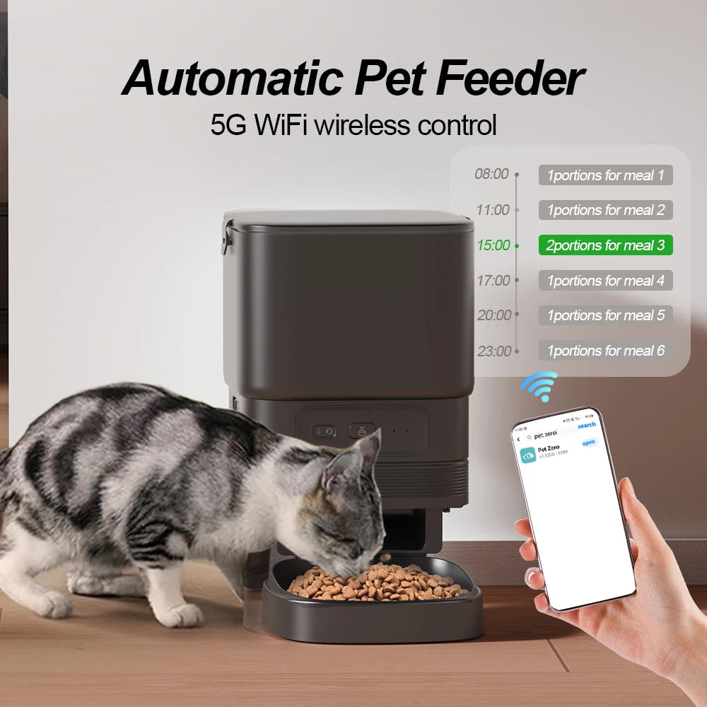 Nityers Smart Automatic Cat Feeder With Voice Recorder And App