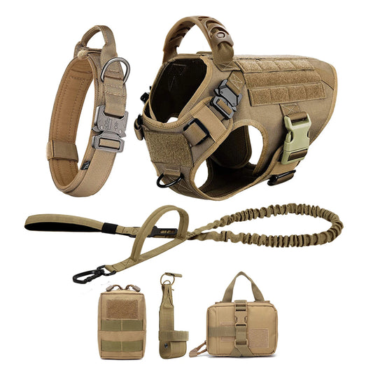 Large Dog Harness And Leash Set For German Shepherd Malinois Training