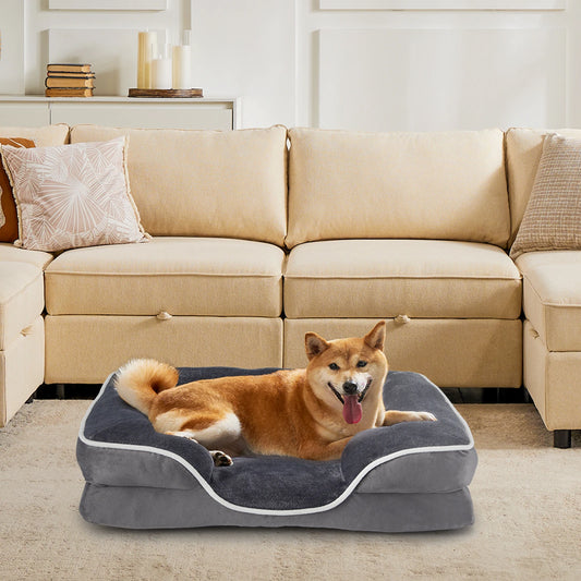 JHK Orthopedic Memory Foam Dog Bed With Removable Cover