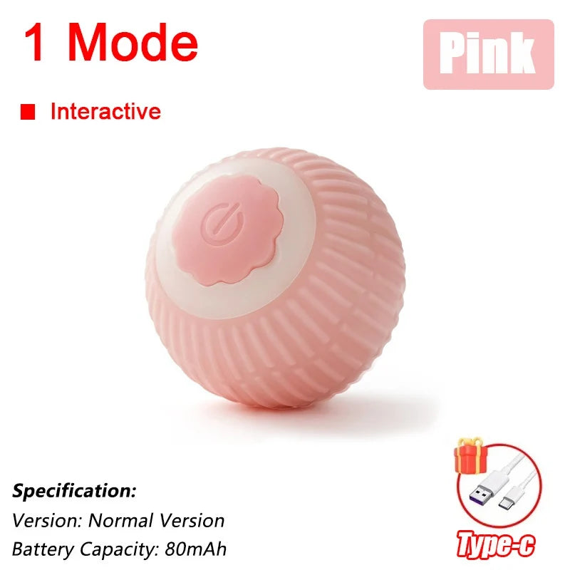 Automatic Interactive Rolling Ball Toy For Cats With Rechargeable Battery
