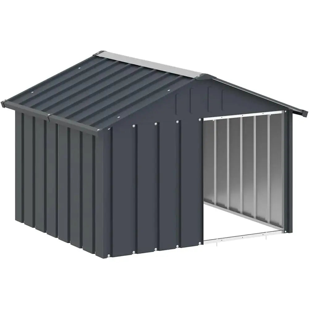 Durable Outdoor Metal Dog Kennel With Weatherproof Shelter