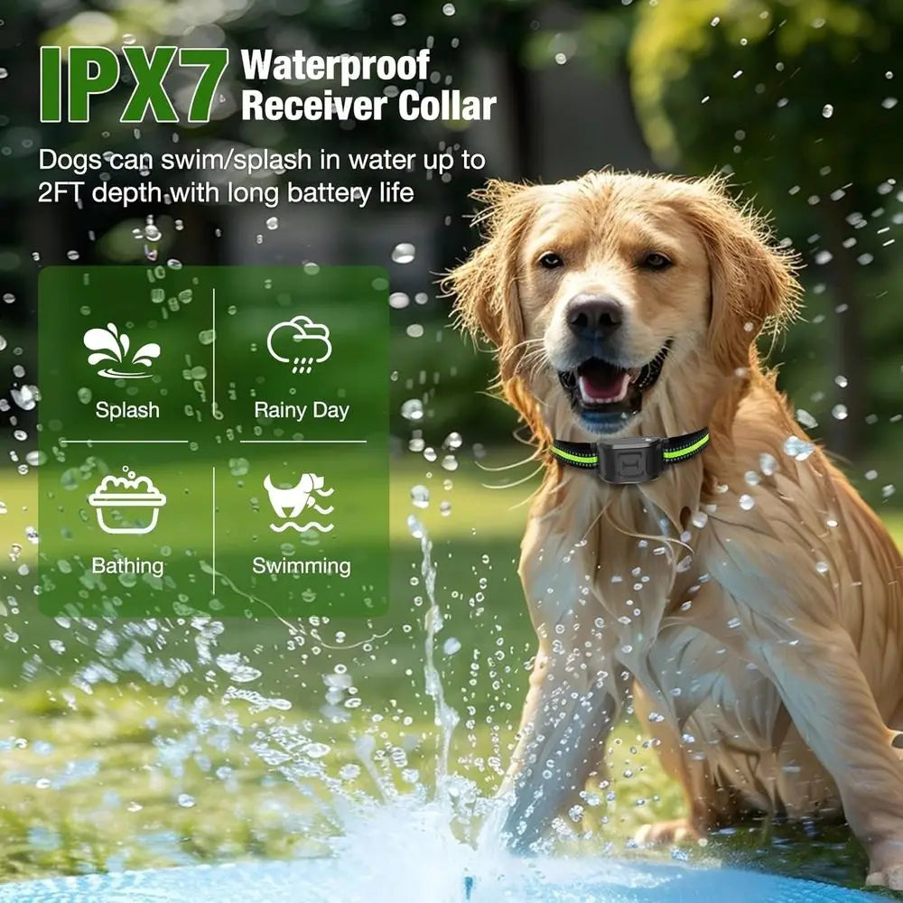 2.4Ghz Wireless Dog Fence System With Waterproof Rechargeable Training Collar