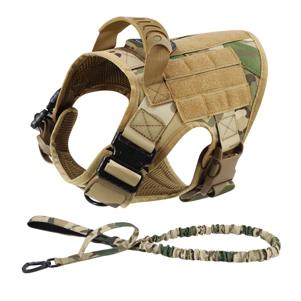 Tactical Dog Harness Leash No Pull Vest For Large Dogs