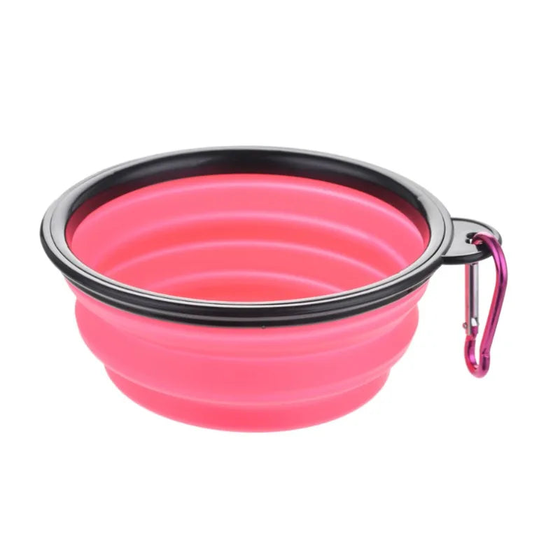 Durable Silicone Collapsible Travel Pet Food Bowl