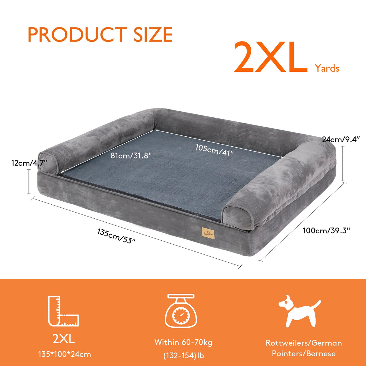 BINGOPAW Orthopedic Dog Bed Mattress With Removable Washable Cover