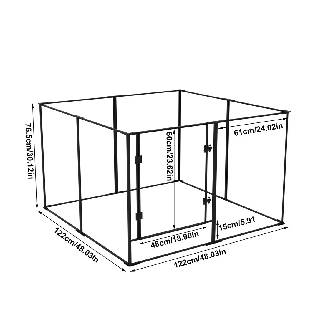 BINGOPAW 8 Panels Acrylic Dog Playpen Indoor Exercise Fence