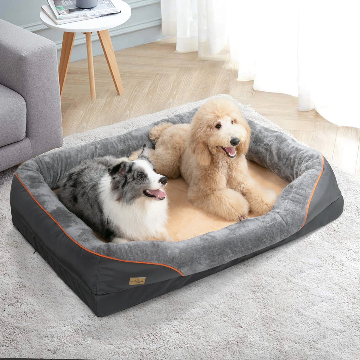 BINGOPAW Dog Bed Soft Anti Allergy Removable Washable Waterproof Cover