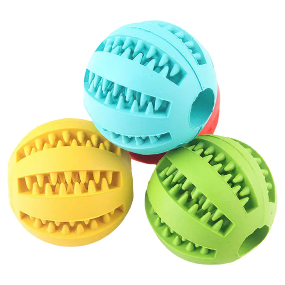 Rubber Dog Chew Ball Puzzle Toy for Teething and Training