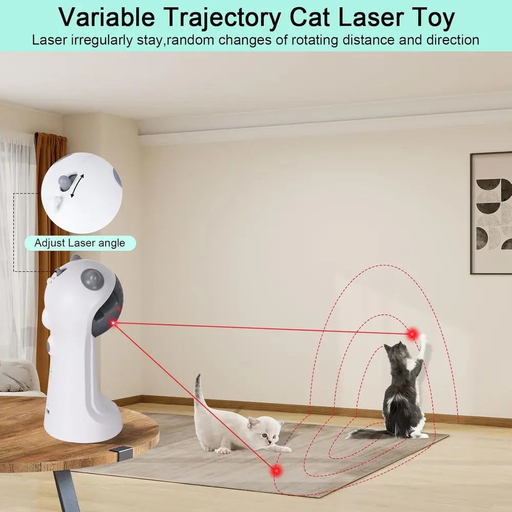 Rechargeable Automatic Motion Activated Cat Toy With Rotating Laser