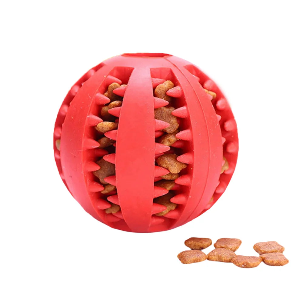 Rubber Dog Chew Ball Puzzle Toy for Teething and Training