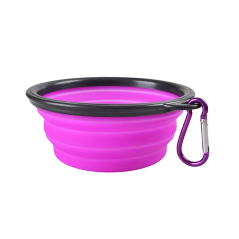 Durable Silicone Collapsible Travel Pet Food Bowl