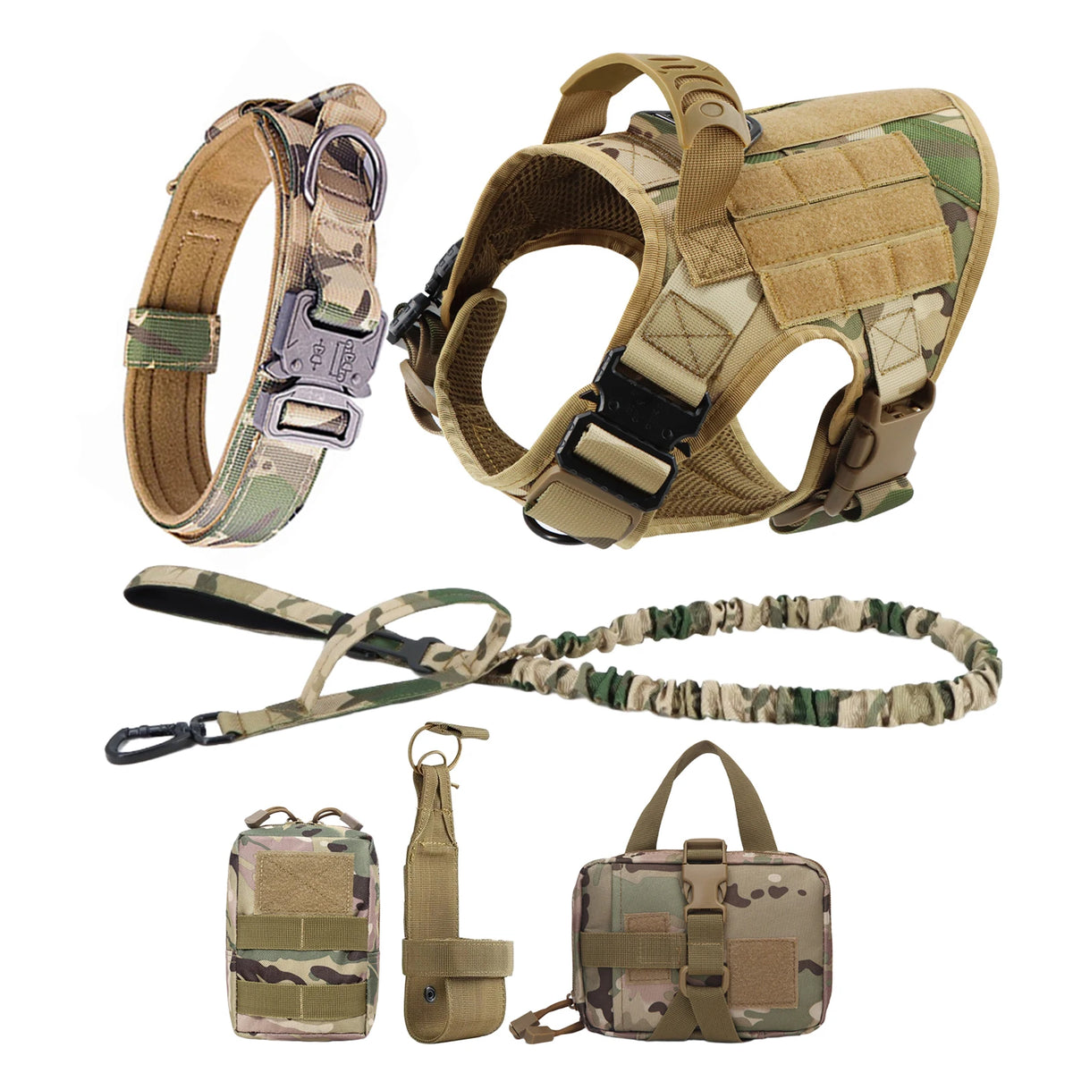 Large Dog Harness And Leash Set For German Shepherd Malinois Training