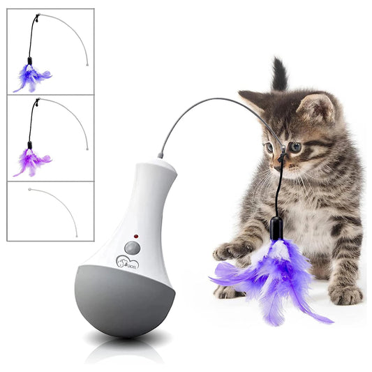 Funny Automatic Cat Feather Interactive Toy Play