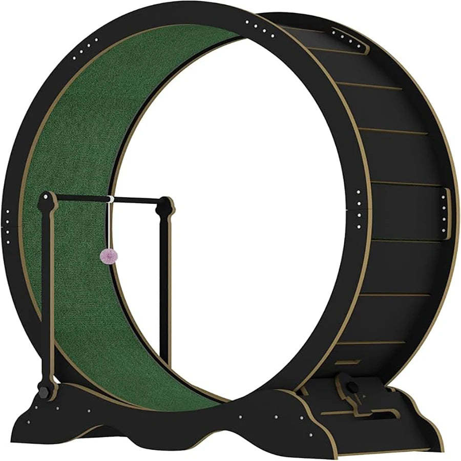 Cat Exercise Wheel With Detachable Carpeted Runway For Pet Fitness