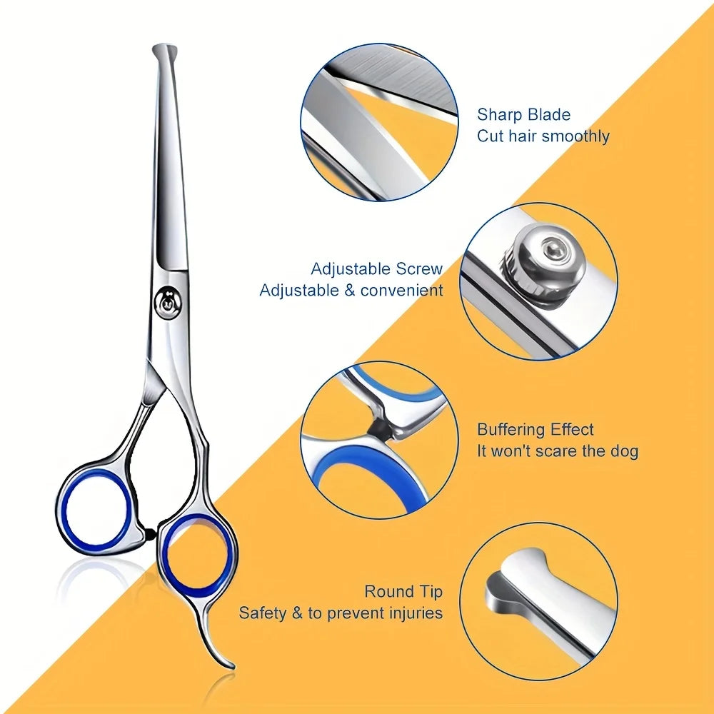 Titanium Coated Stainless Steel Dog Grooming Scissors