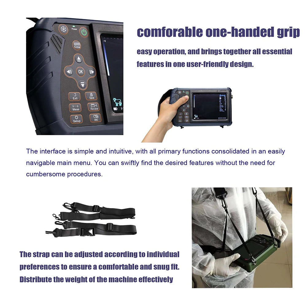DAWEI Portable Veterinary Ultrasound Scanner For Pregnancy In Farm Animals