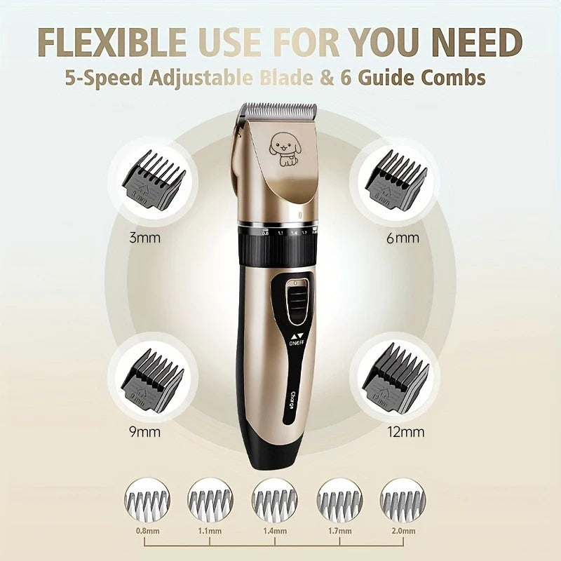 SHUYU Rechargeable Pet Grooming Clippers for Dogs and Cats