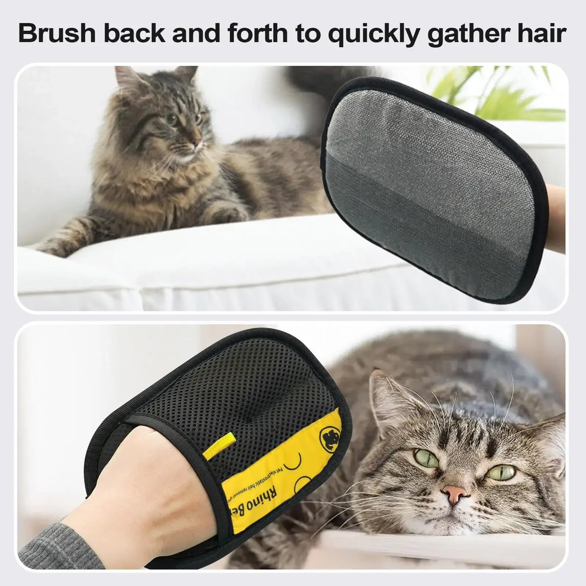 Pet Hair Remover Grooming Mitt for Dogs Cats and Rabbits