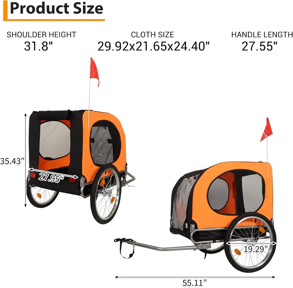 Twister Ck Dog Bike Trailer Bicycle Carrier Foldable Design