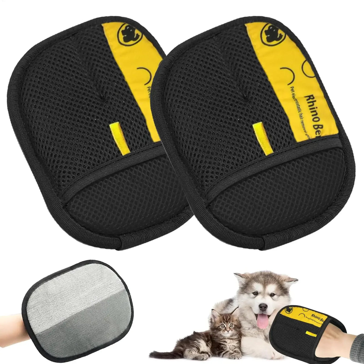 Pet Hair Remover Grooming Mitt for Dogs Cats and Rabbits