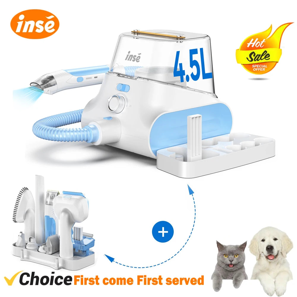 Inse P30 Cordless Pet Grooming Vacuum With Low Noise Design
