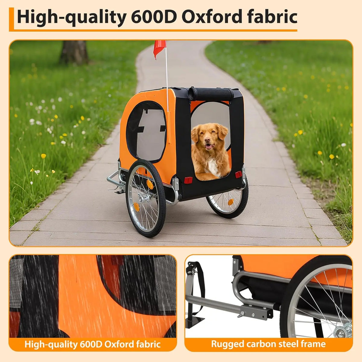 Twister Ck Dog Bike Trailer Bicycle Carrier Foldable Design