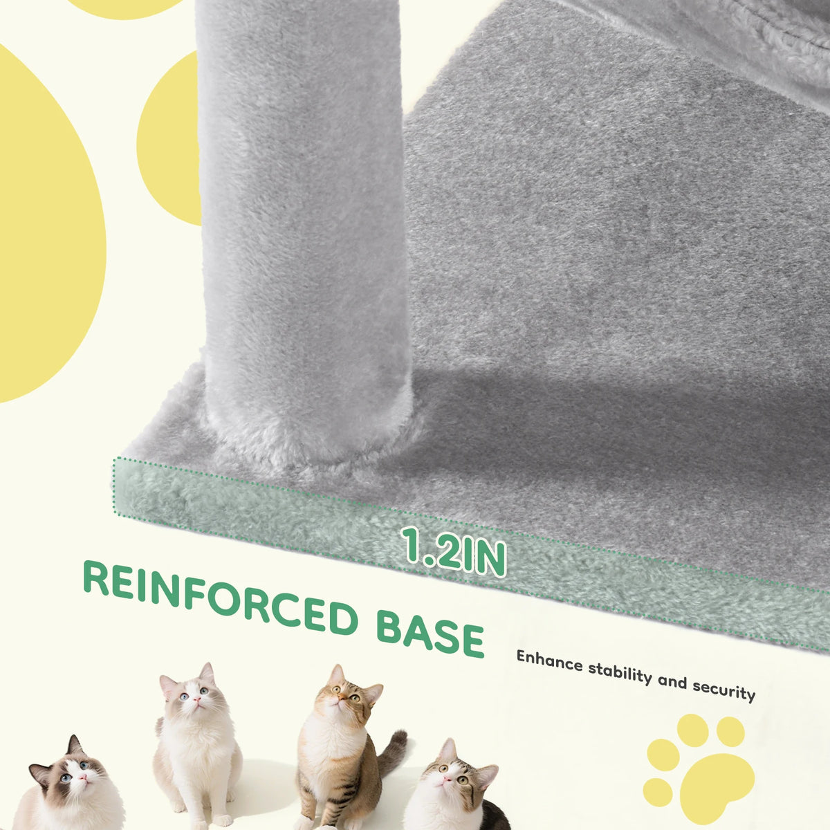 JHK Multi-Cat Cat Tree Climbing Tower With Sisal Posts