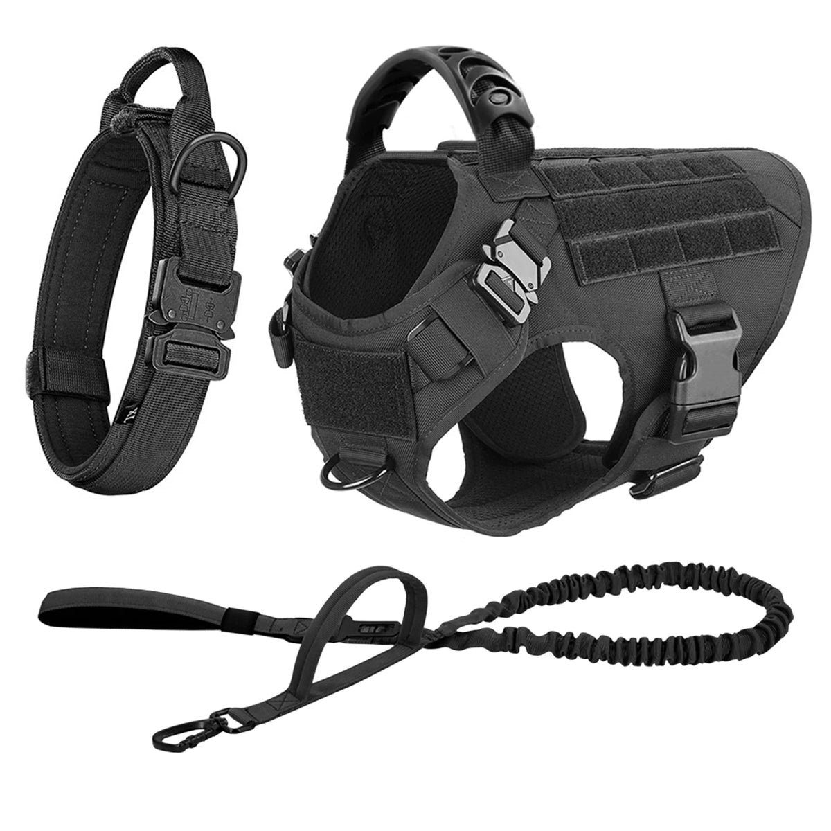 Large Dog Harness And Leash Set For German Shepherd Malinois Training