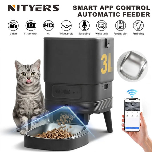 Furpipi Automatic Cat Feeder With HD Camera Smart Timed Dispenser