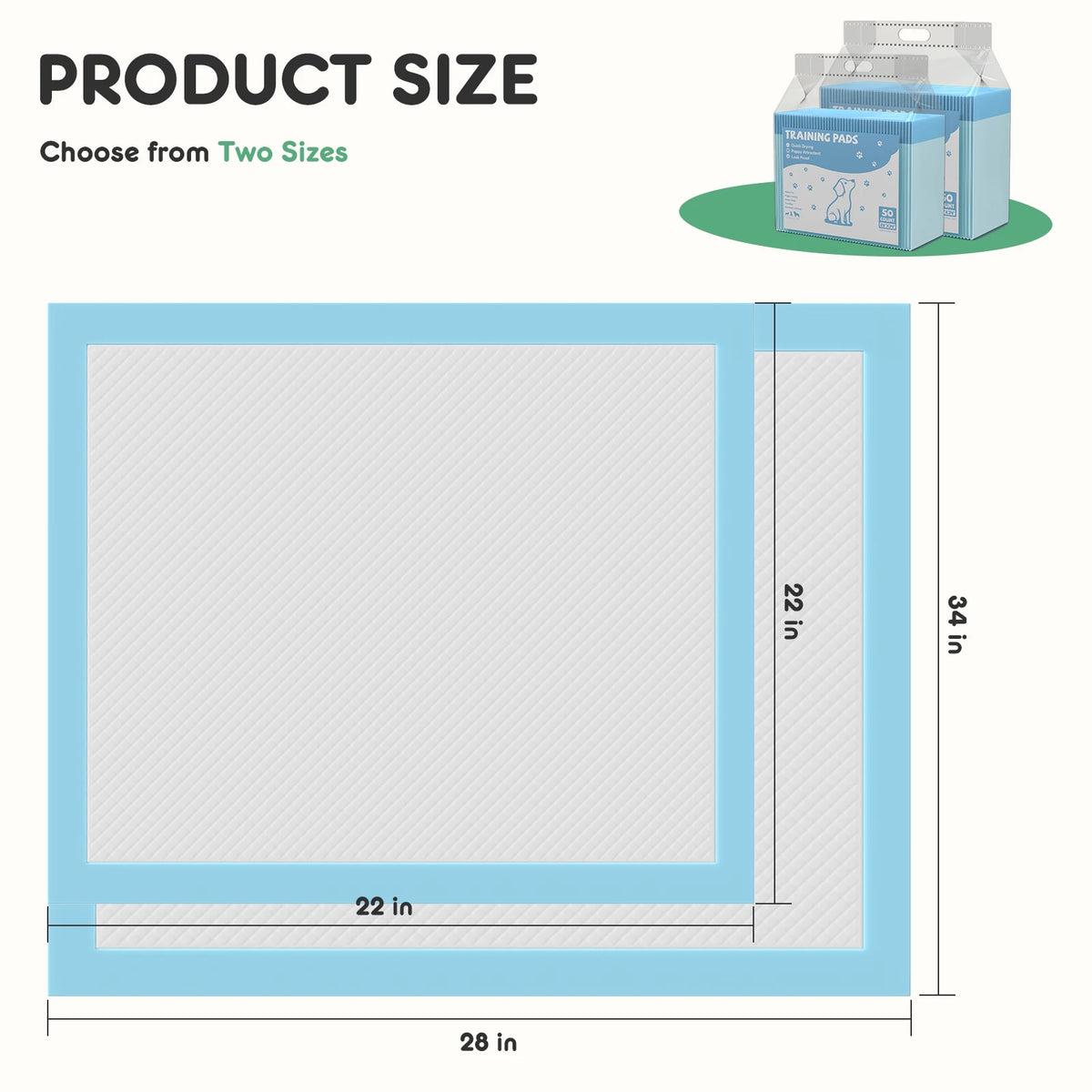 JHK Disposable Pet Training Pads With Leakproof Quick Dry Absorbency