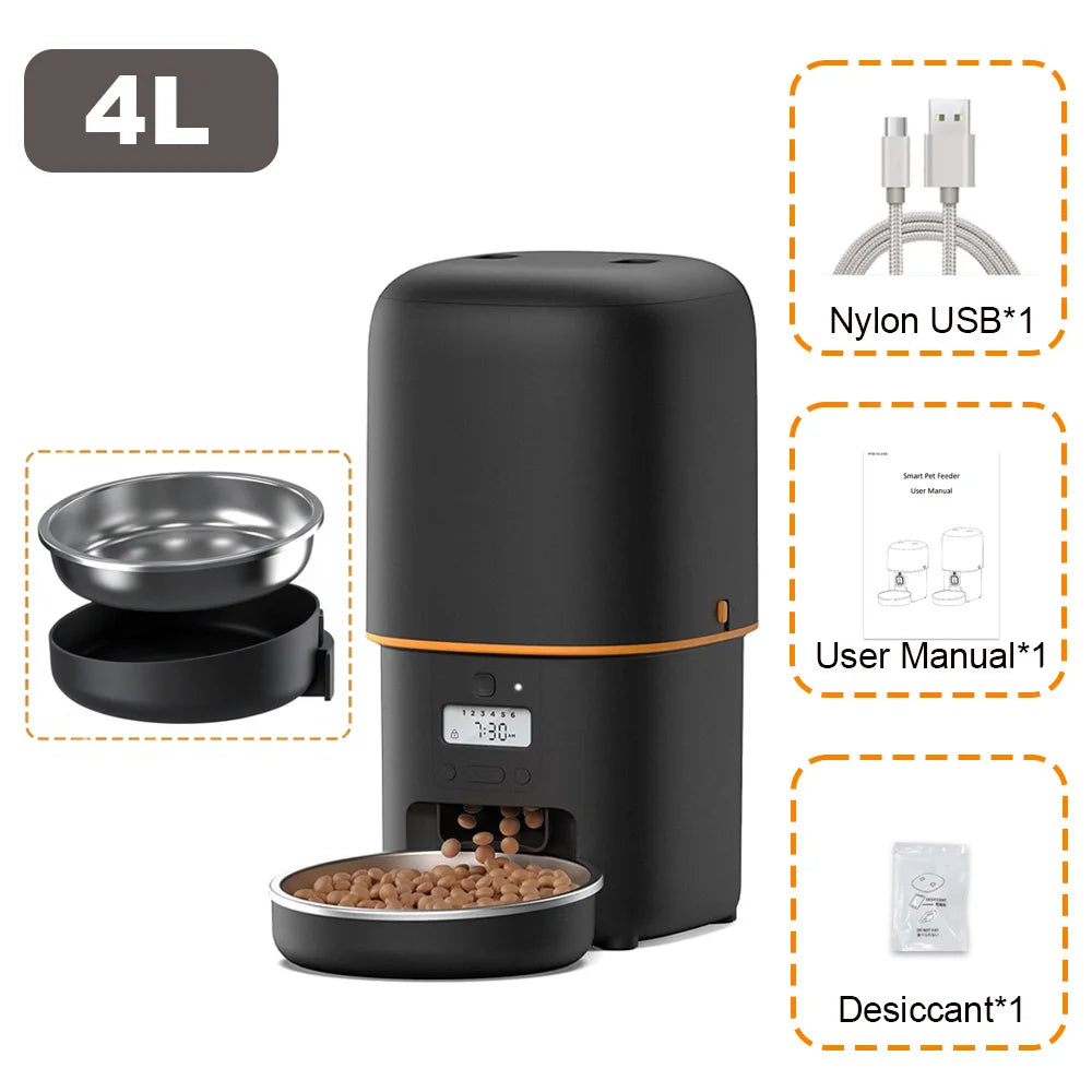 Furpipi Automatic Smart Pet Feeder With Timer Stainless Steel