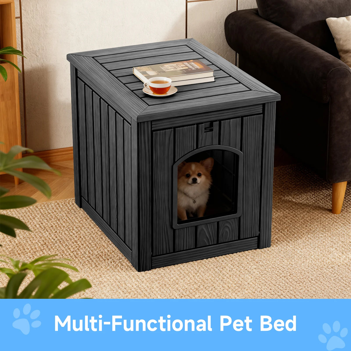 Resin 30 Gallon 2in1 Cat House End Table Waterproof Kennel