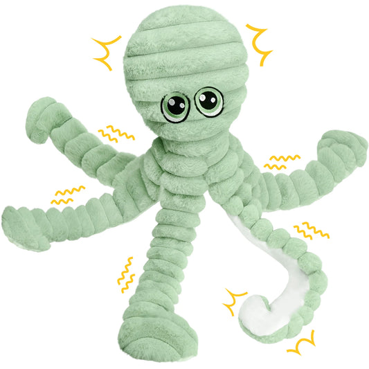 Octopus Design Plush Squeaky Dog Teeth Grinding Toy