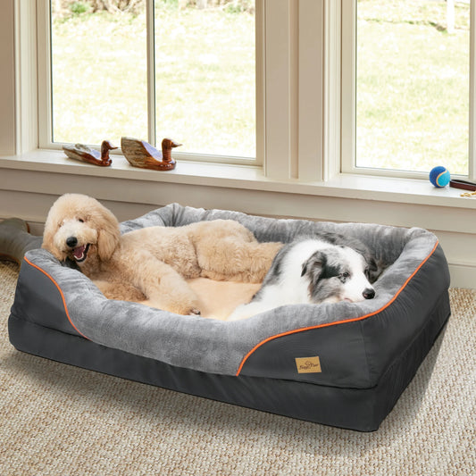 BINGOPAW Dog Bed Soft Anti Allergy Removable Washable Waterproof Cover