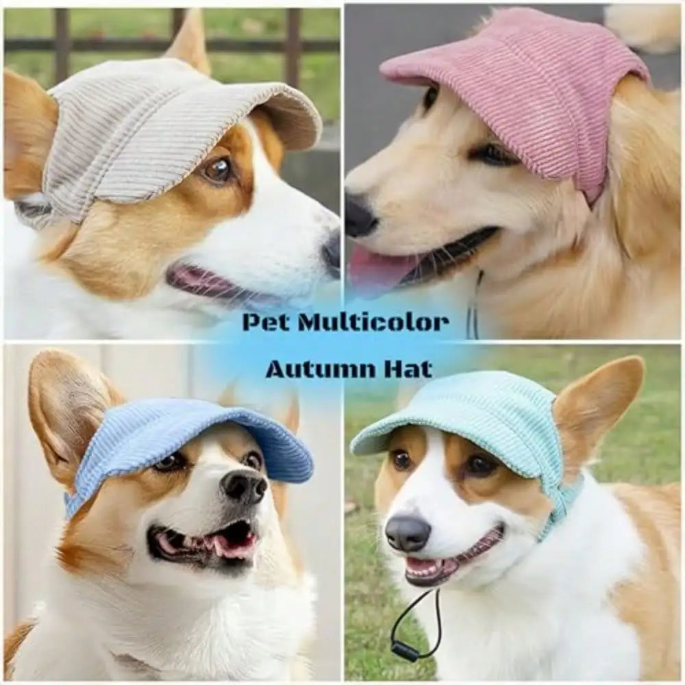Dogs And Cats Baseball Sun Visor Hat With Ear Holes for Pets