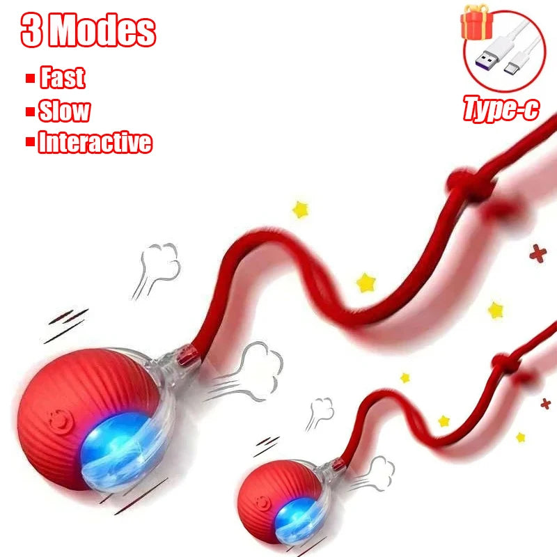 Automatic Interactive Rolling Ball Toy For Cats With Rechargeable Battery
