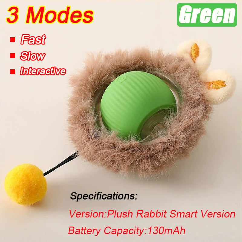 Automatic Interactive Rolling Ball Toy For Cats With Rechargeable Battery