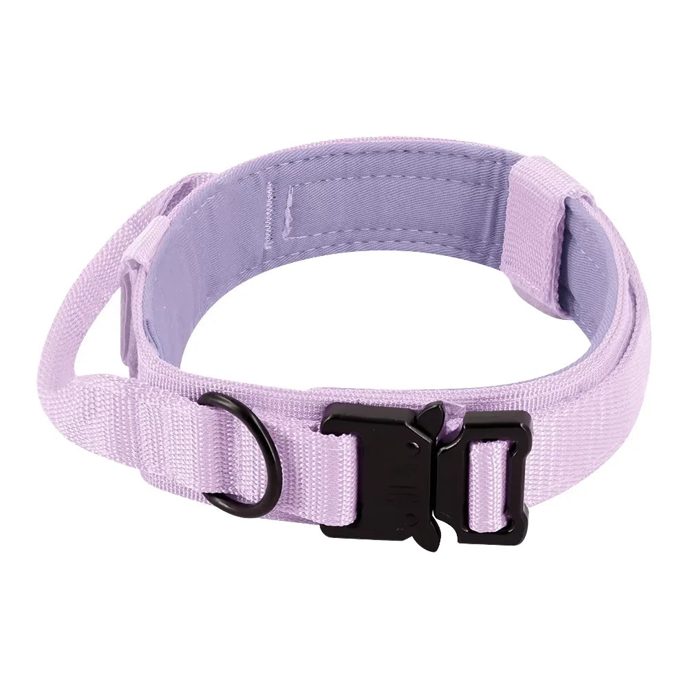 Adjustable Nylon Dog Training Collar And Leash Set With Handle