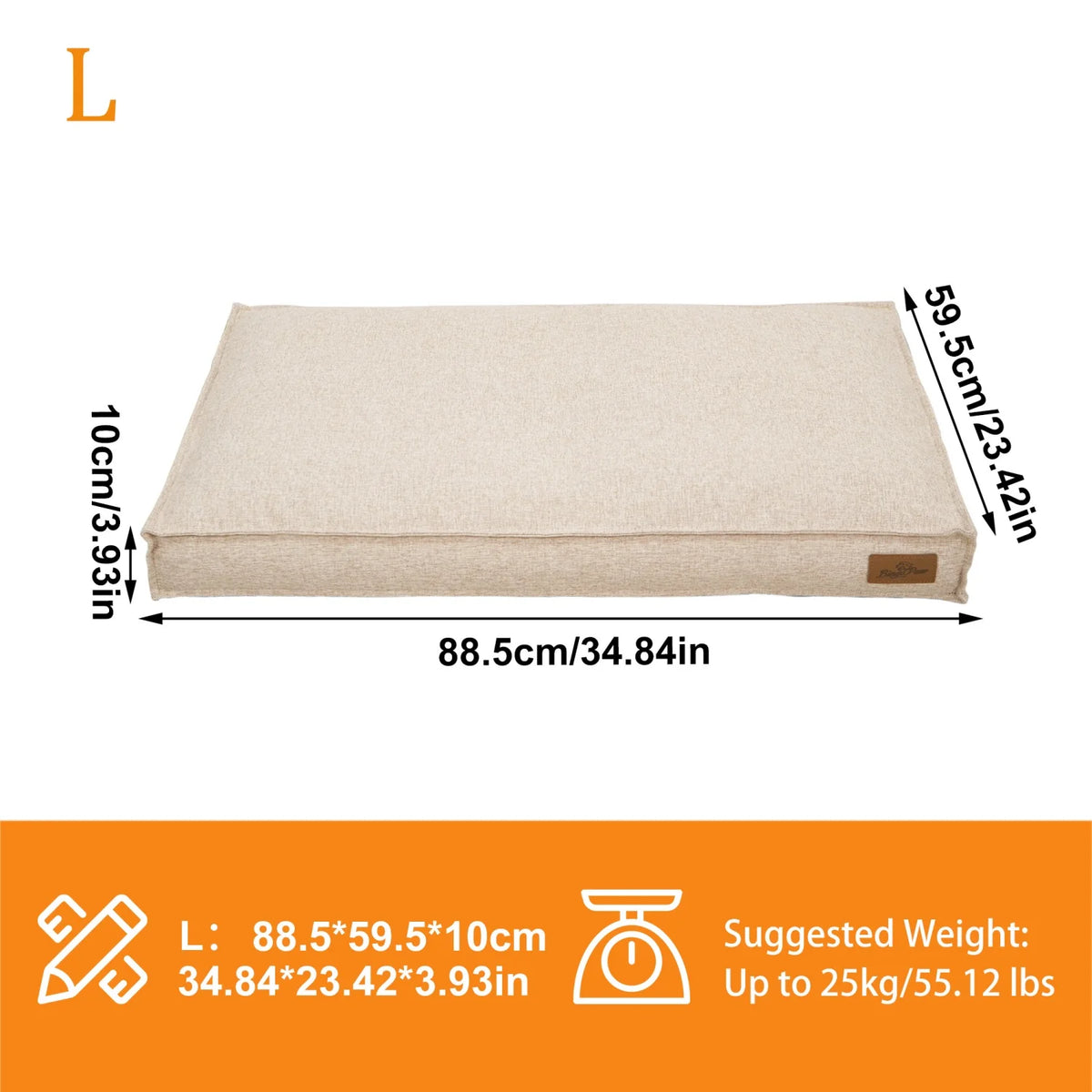 BINGOPAW Waterproof Dog Crate Bed Pad With Soft Foam Base