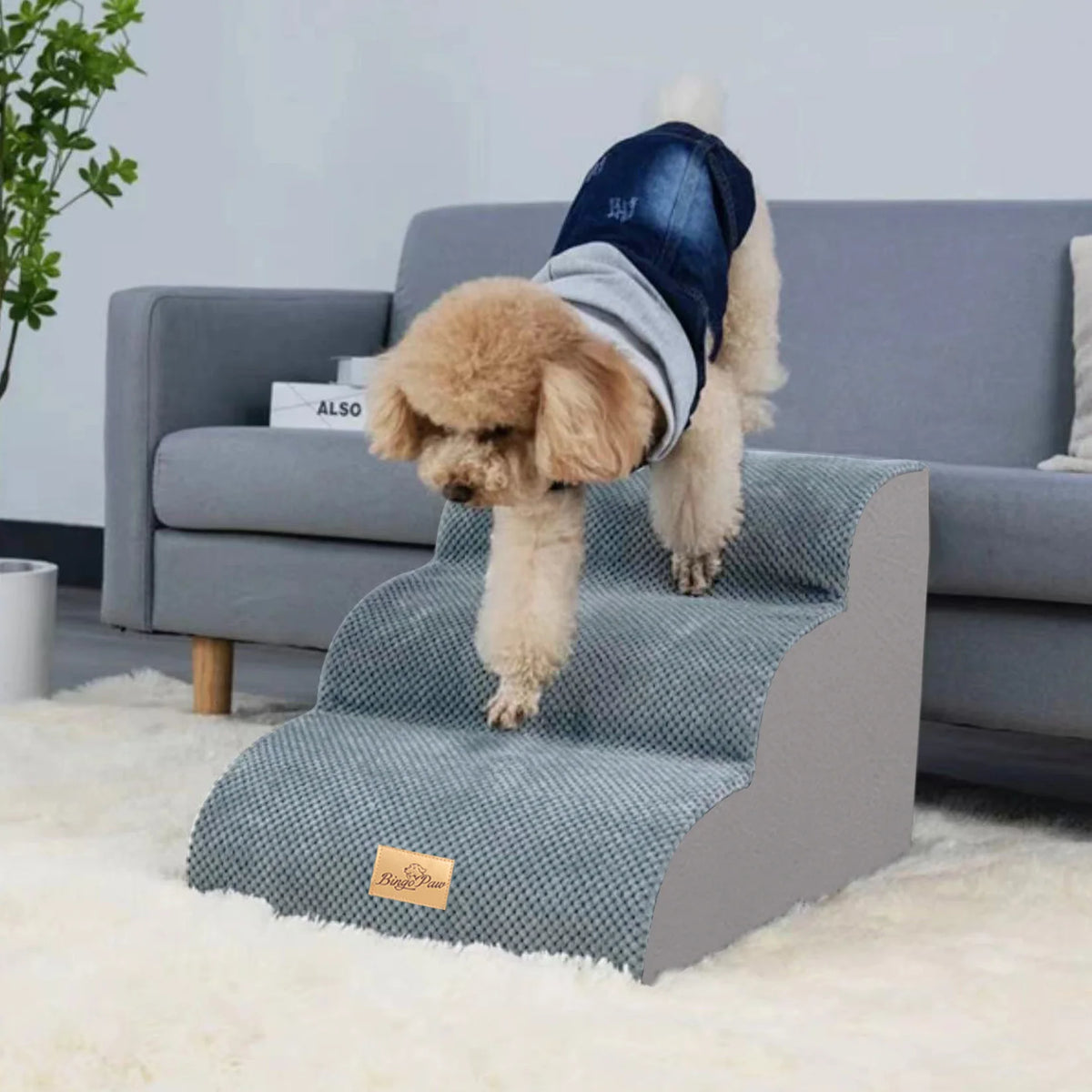Pet Training Stairs With Removable Cover For Dogs And Cats