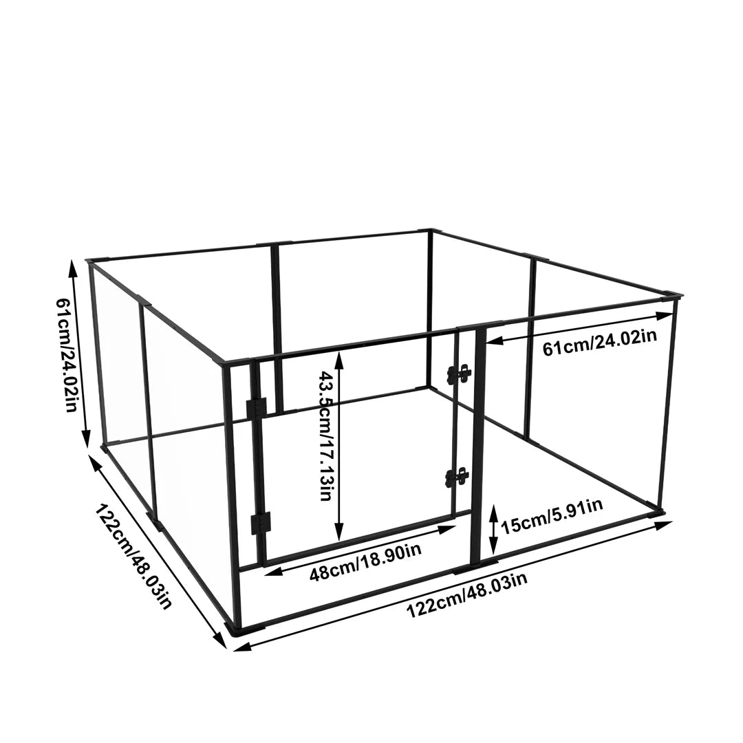 BINGOPAW 8 Panels Acrylic Dog Playpen Indoor Exercise Fence