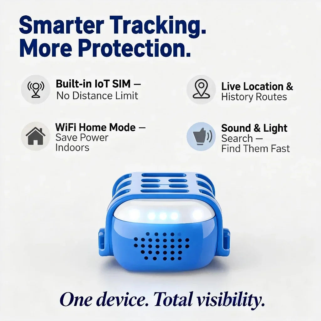 WANWAYTECH GPS Pet Tracker With Unlimited Distance QR Code Locator