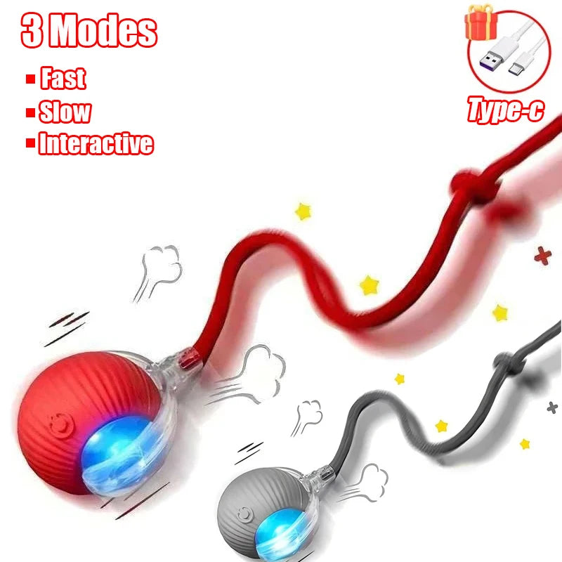 Automatic Interactive Rolling Ball Toy For Cats With Rechargeable Battery
