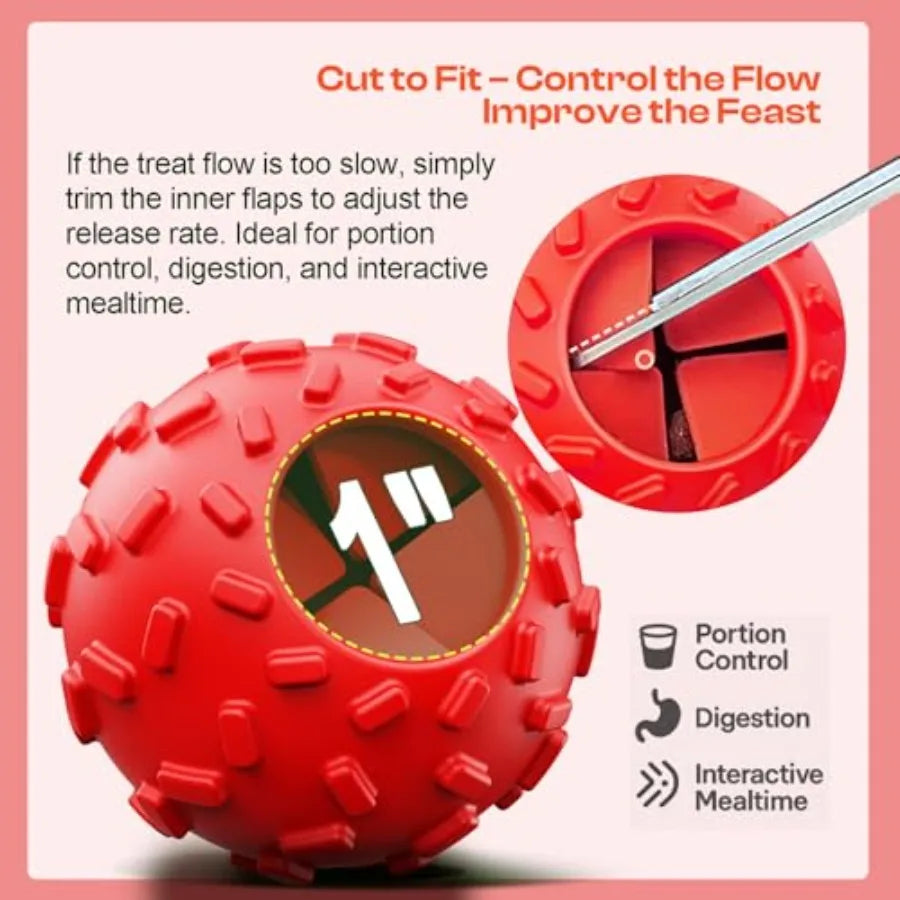 Interactive Treat Dispensing Puzzle Ball Dog Toy for Slow Eating