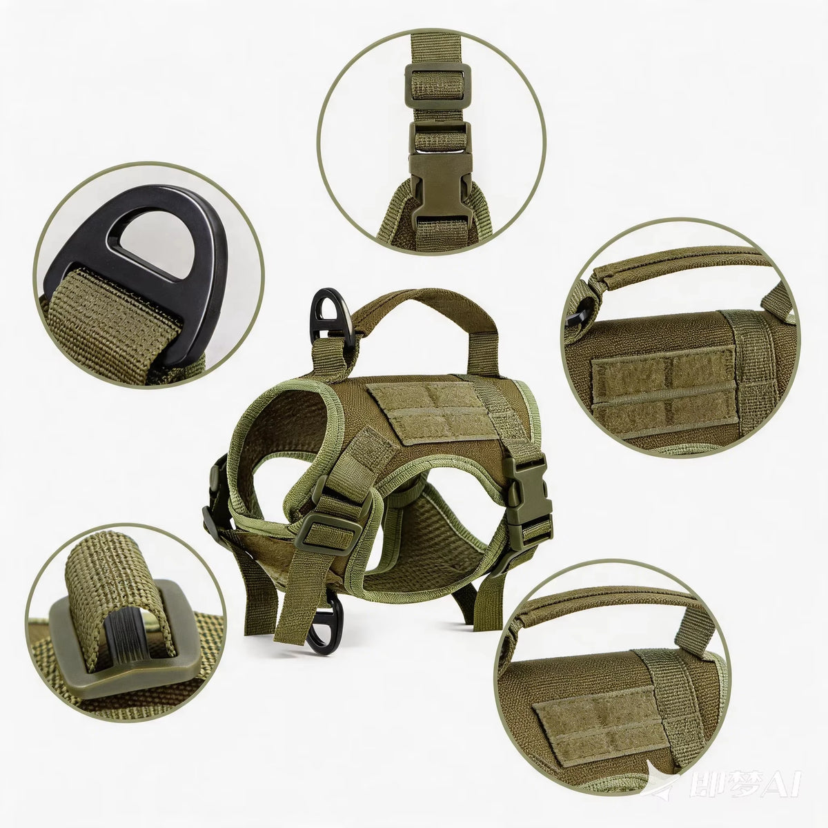 Petavel Adjustable Escape Proof Tactical Cat Harness With Leash