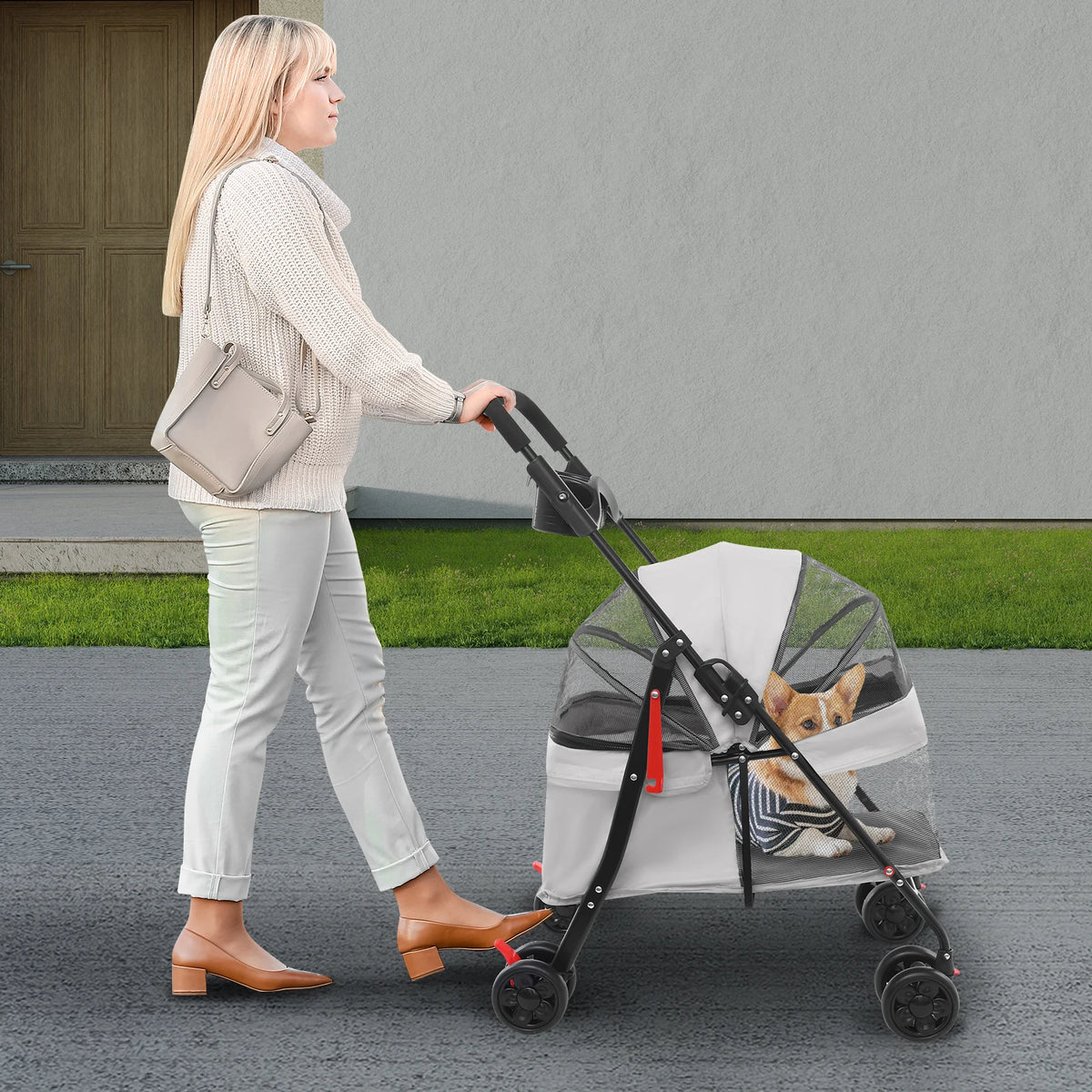 Bymaocar Foldable Travel Stroller For Dogs And Cats