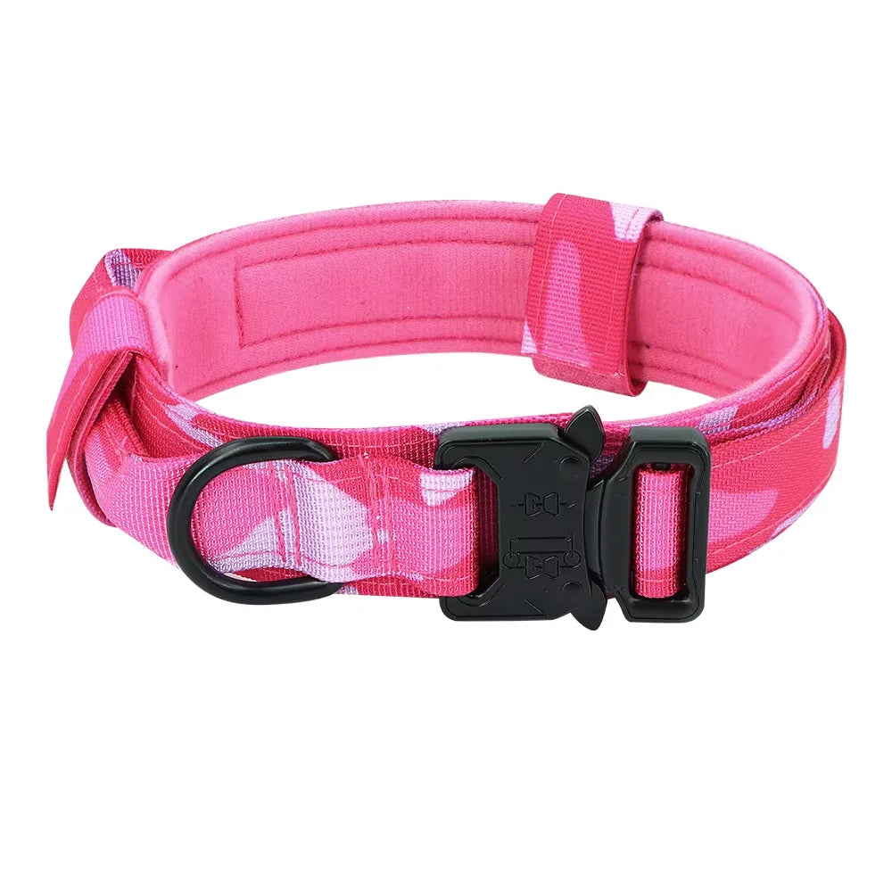 Adjustable Nylon Dog Training Collar And Leash Set With Handle